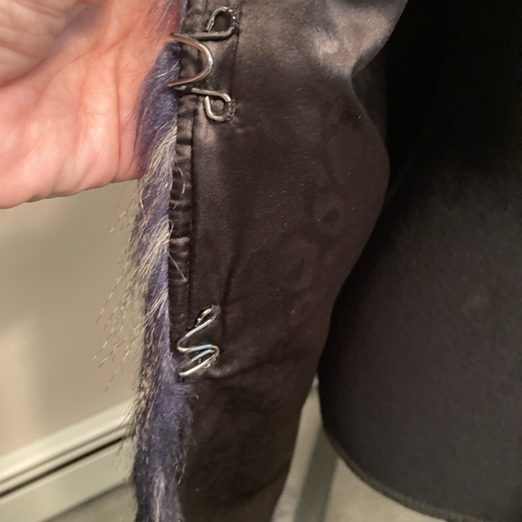 Buffalo David Bitton Blue and Silver Faux Fur Vest - Picture 5 of 6